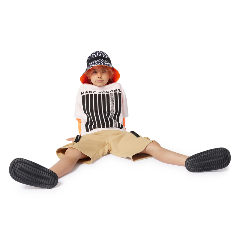 Two-tone cotton T-shirt MARC JACOBS 
                        BOY