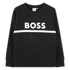 Fleece Sweatshirt, BLACK, hi-res