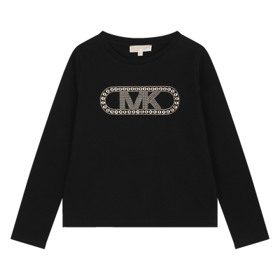 Long-Sleeved Cotton T-Shirt MICHAEL KORS GIRL