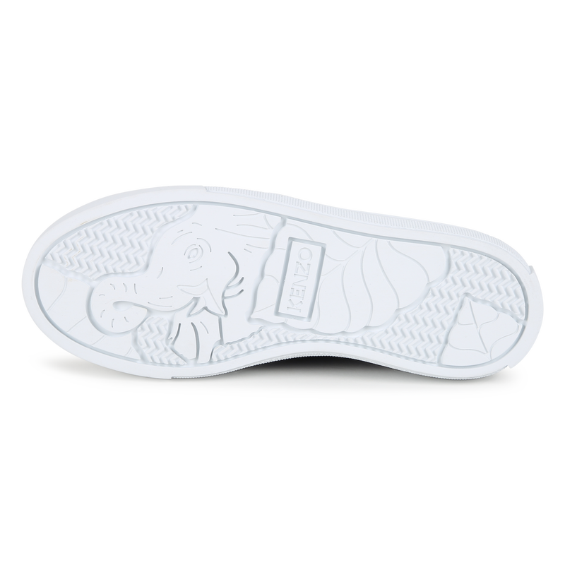 KENZO KIDS Embroidered Tiger Slip-On Sneakers