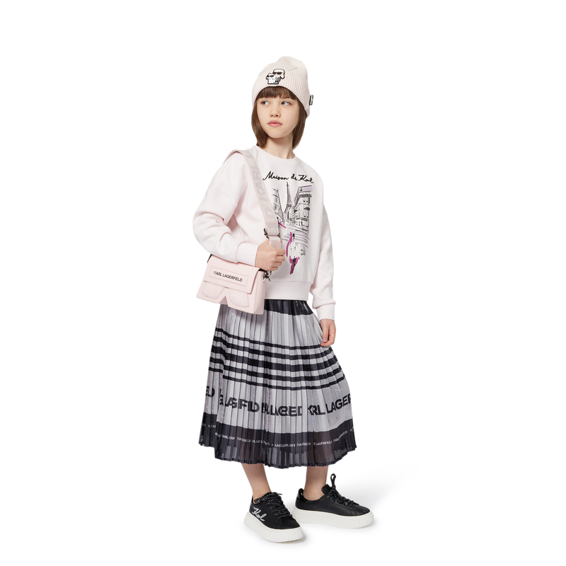 Pleated midi skirt KARL LAGERFELD KIDS 
                        GIRL
