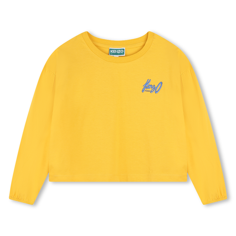 Long-Sleeved Cotton T-Shirt KENZO KIDS 
                    GIRL