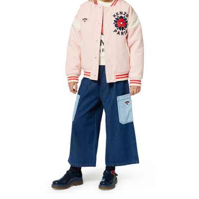 Embroidered woolen jacket KENZO KIDS GIRL