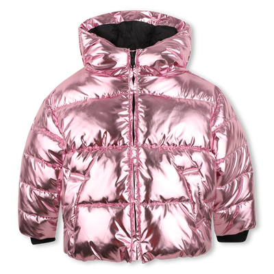 Hooded down jacket KARL LAGERFELD KIDS GIRL