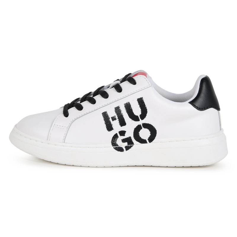 Lace-Up Leather Sneakers HUGO 
                    BOY