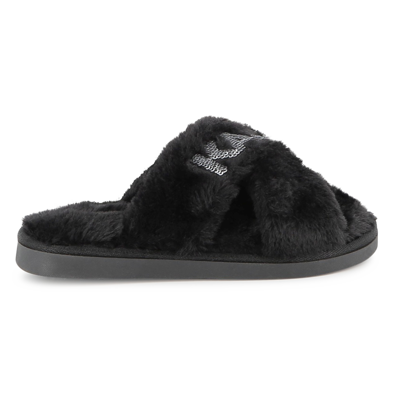 Slippers with crossed straps KARL LAGERFELD KIDS 
                        GIRL