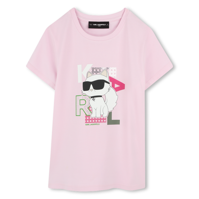 T-shirt with print KARL LAGERFELD KIDS 
                        GIRL