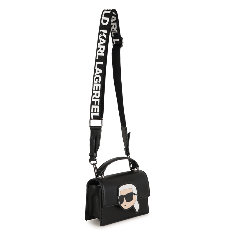 Handbag in fine-grained coated textile KARL LAGERFELD KIDS 
                    GIRL