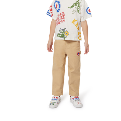 Cotton Twill Pants KENZO KIDS BOY