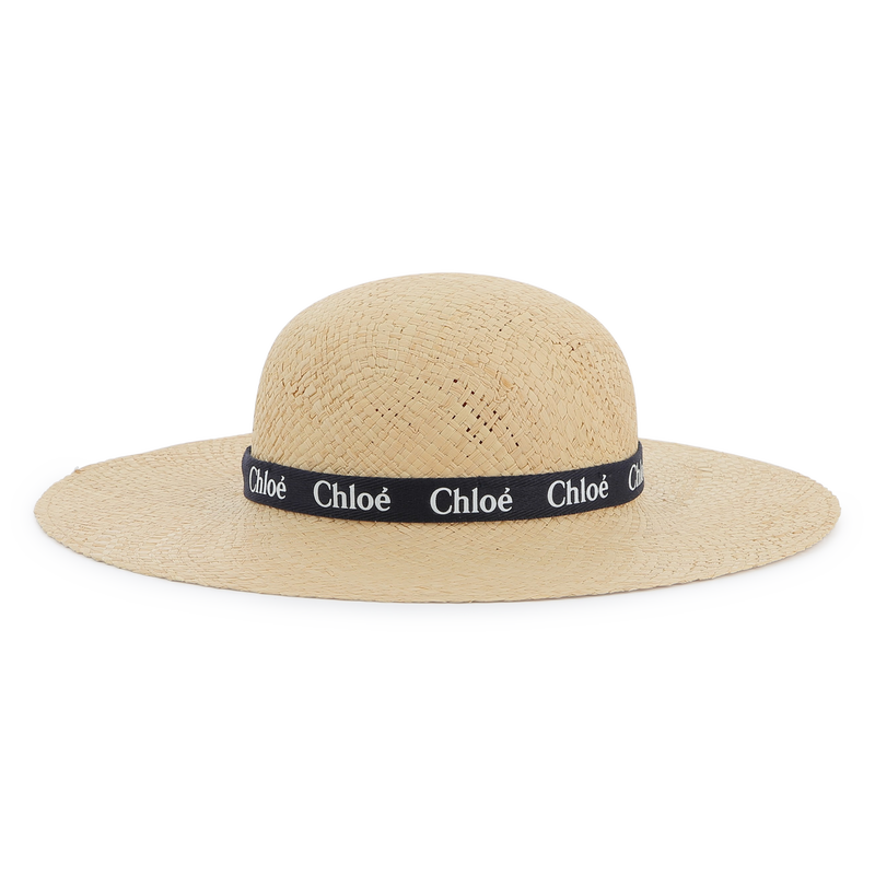 Logo raffia hat CHLOE 
                    GIRL