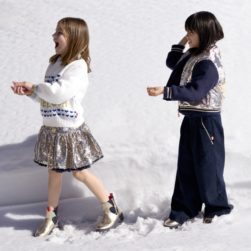 Sequined Zip-Up Ankle Boots BILLIEBLUSH 
                        GIRL