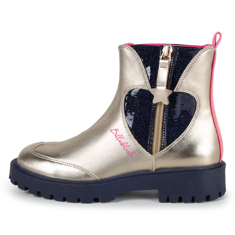 Sequined Zip-Up Ankle Boots BILLIEBLUSH 
                    GIRL