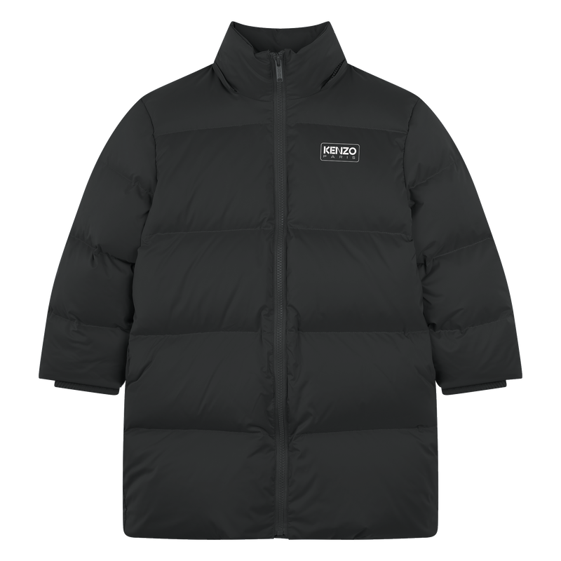 Kenzo Kids Kenzo Kids Hooded Water Repellent Jacket unisex 2 Years Black Kids Around unisex 2 Years Black Kids Around