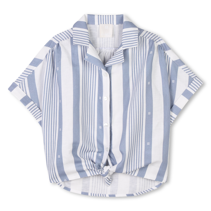 Linen-blend shirt and shorts GIVENCHY 
                    GIRL