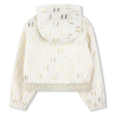 Cardigan with golden details KARL LAGERFELD KIDS GIRL