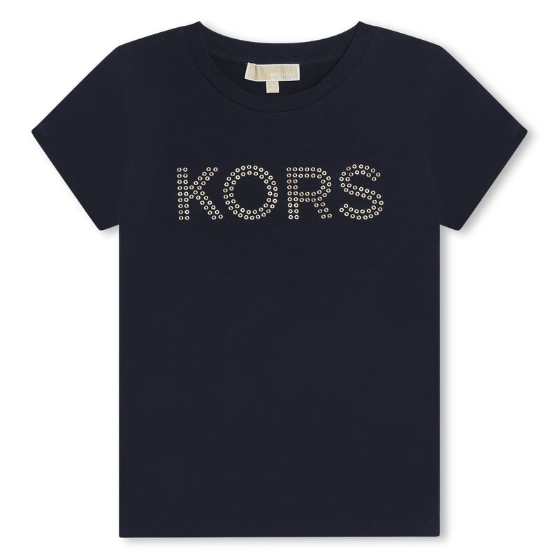 Short-Sleeved Cotton T-Shirt MICHAEL KORS 
                    GIRL