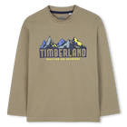 Long-sleeved jersey T-shirt, KHAKI, hi-res