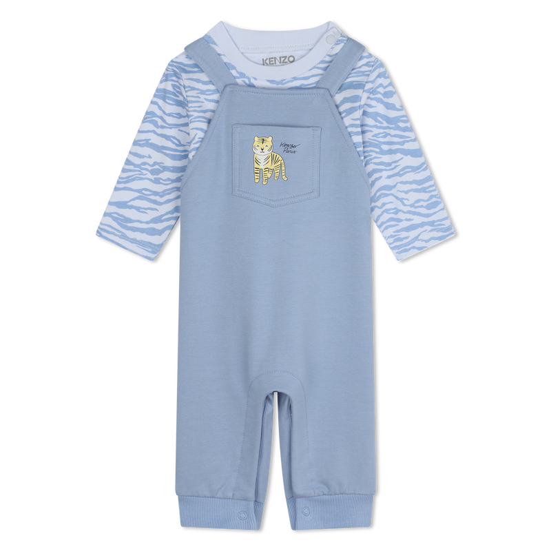 Cotton T-Shirt & Overalls KENZO KIDS 
                        BOY