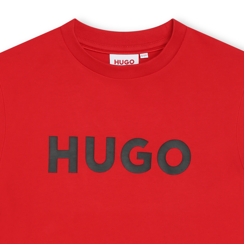 Two-tone cotton T-shirt HUGO 
                    BOY