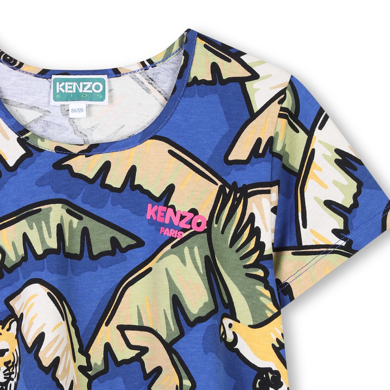 Short-Sleeved Cotton T-Shirt KENZO KIDS 
                        GIRL