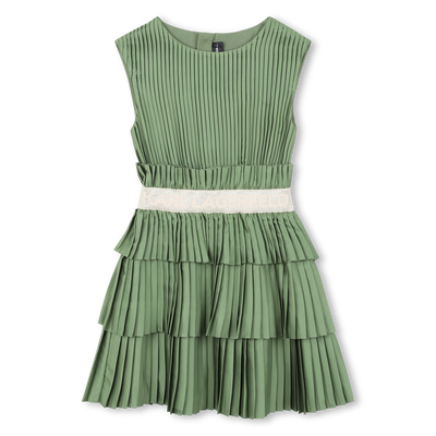 Pleated Short-Sleeved Dress KARL LAGERFELD KIDS GIRL