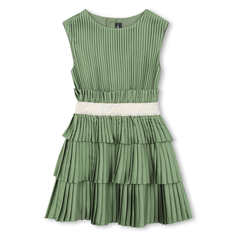 Pleated Short-Sleeved Dress KARL LAGERFELD KIDS 
                        GIRL