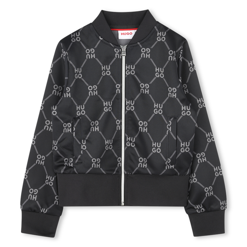 Zip-Up Printed Logo Sweatshirt HUGO 
                    GIRL