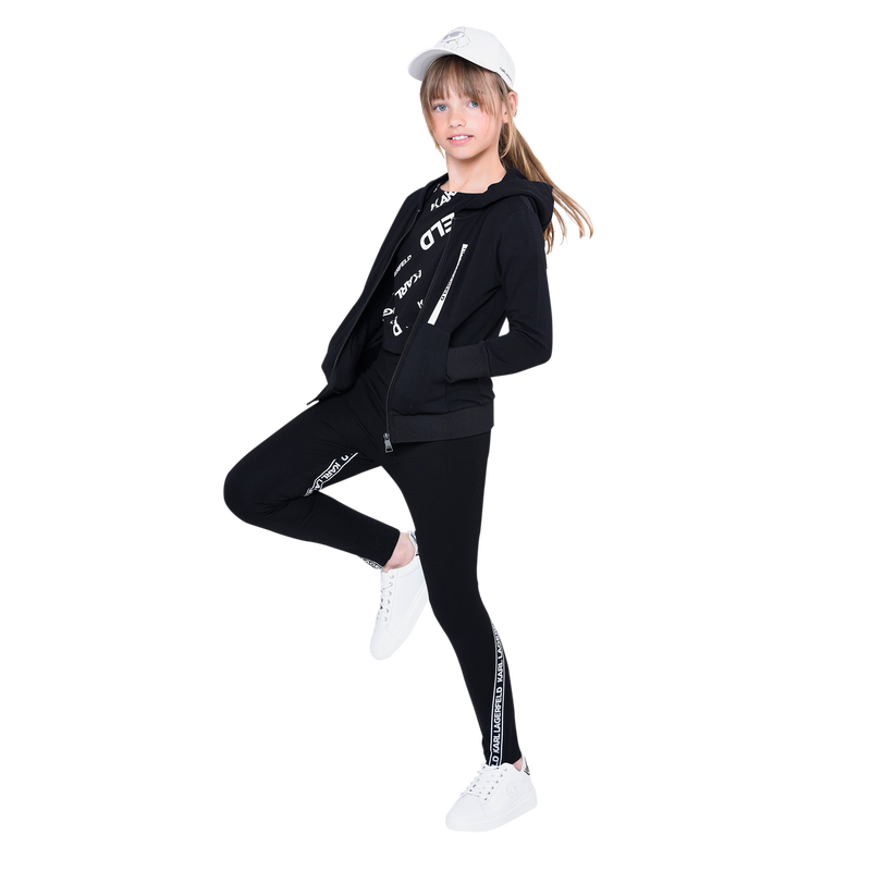 KARL LAGERFELD KIDS Contrast stripe leggings