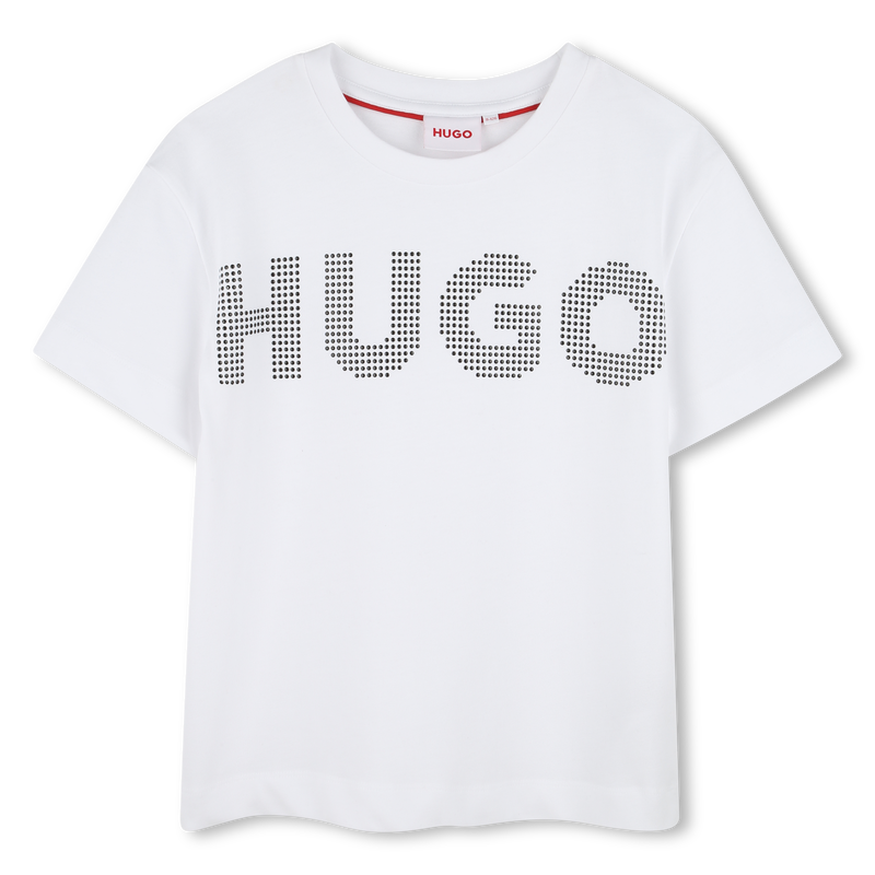 Studded Cotton Logo T-Shirt HUGO 
                    GIRL