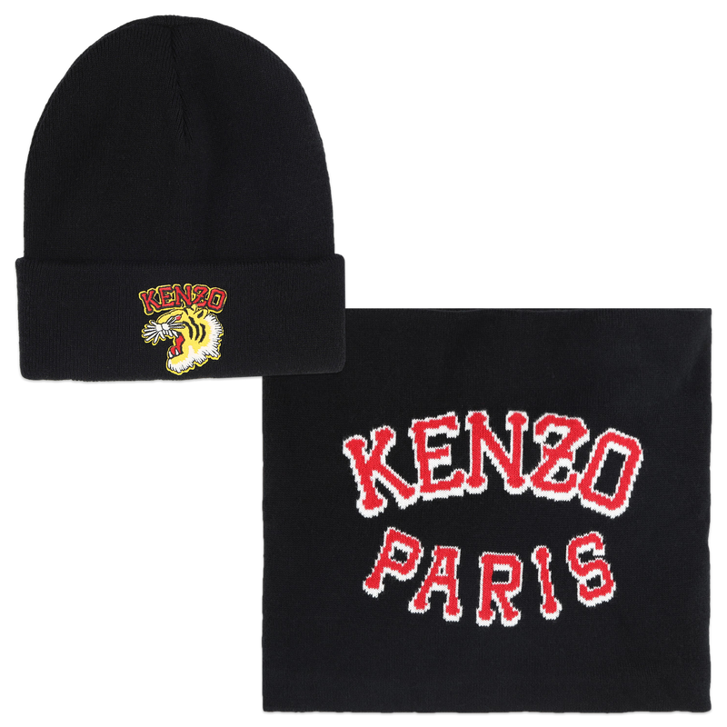 Knitted Hat & Neck Warmer KENZO KIDS 
                    UNISEX