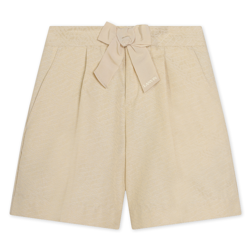 Flared cotton-blend Bermudas