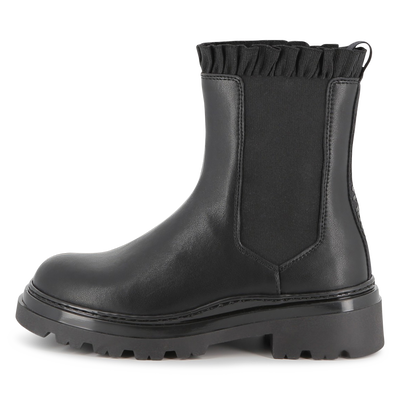 Cowhide leather Chelsea boot KARL LAGERFELD KIDS GIRL