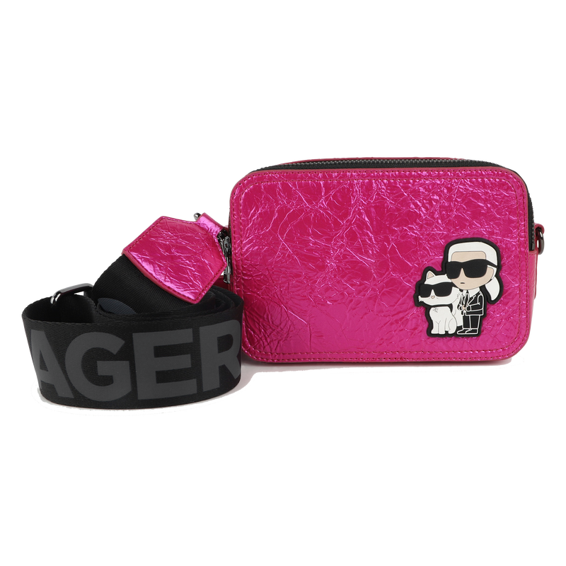 Crinkle coated textile handbag KARL LAGERFELD KIDS 
                    GIRL