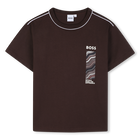 Short sleeve t-shirt, BROWN, hi-res
