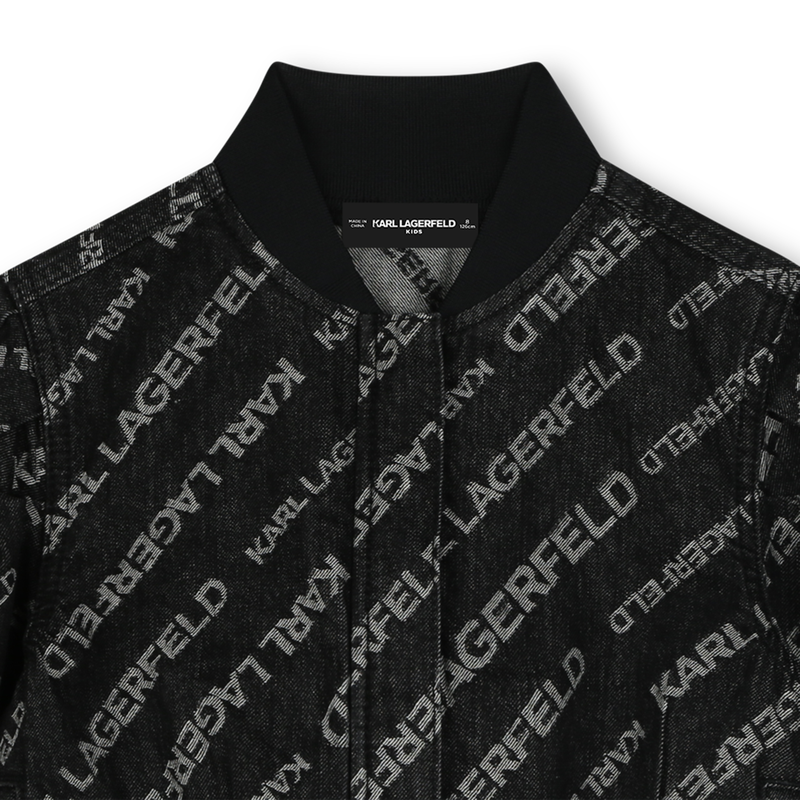 Denim jacket with puff sleeves KARL LAGERFELD KIDS 
                        GIRL