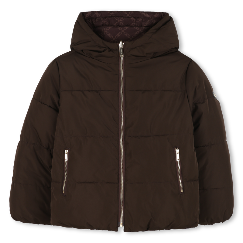 Reversible hooded puffer jacket MICHAEL KORS 
                    GIRL