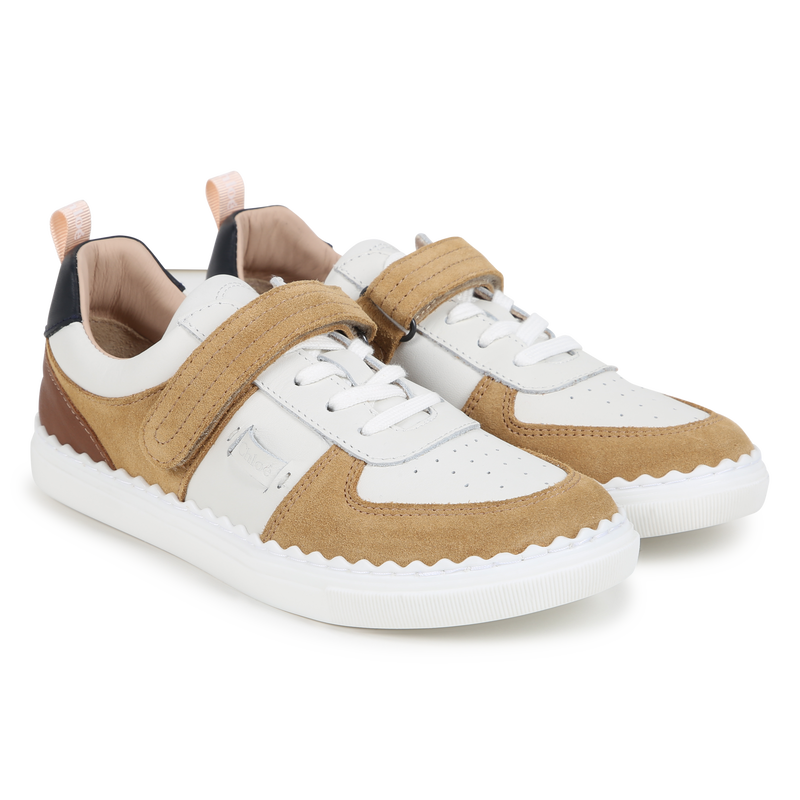 Leather Lace-Up Sneakers CHLOE 
                    GIRL