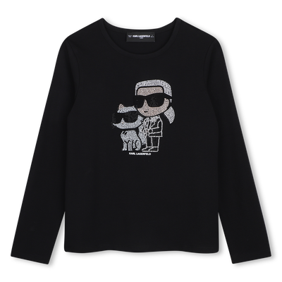 Long sleeve t-shirt KARL LAGERFELD KIDS GIRL