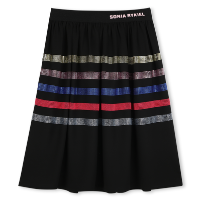 Crepe skirt with diamant&eacute;s SONIA RYKIEL GIRL