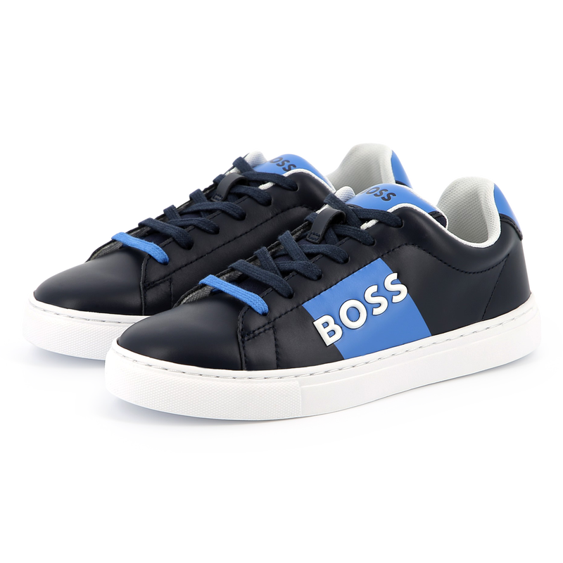 Lace-up leather sneakers BOSS 
                        BOY