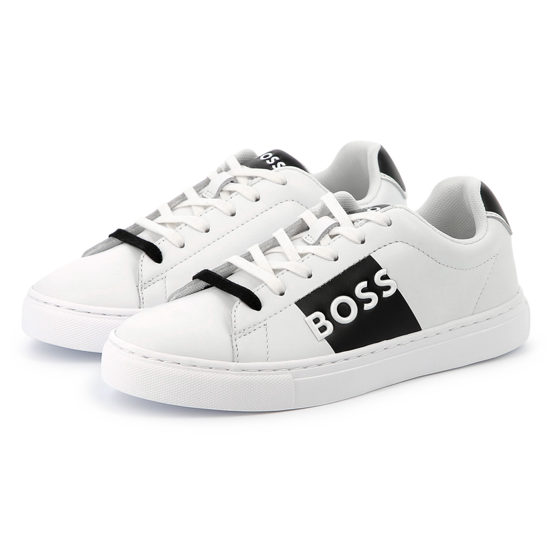 Lace-up leather sneakers