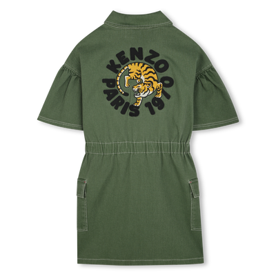 Cotton Safari Dress KENZO KIDS GIRL