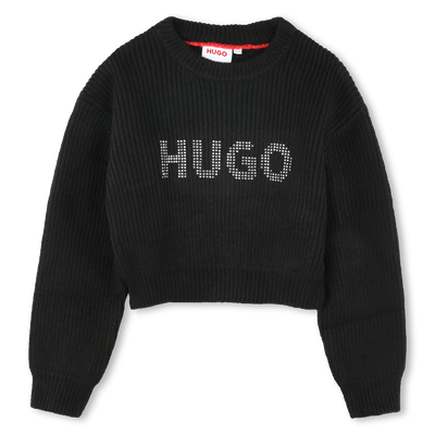 Studded Logo Cropped Sweater HUGO GIRL