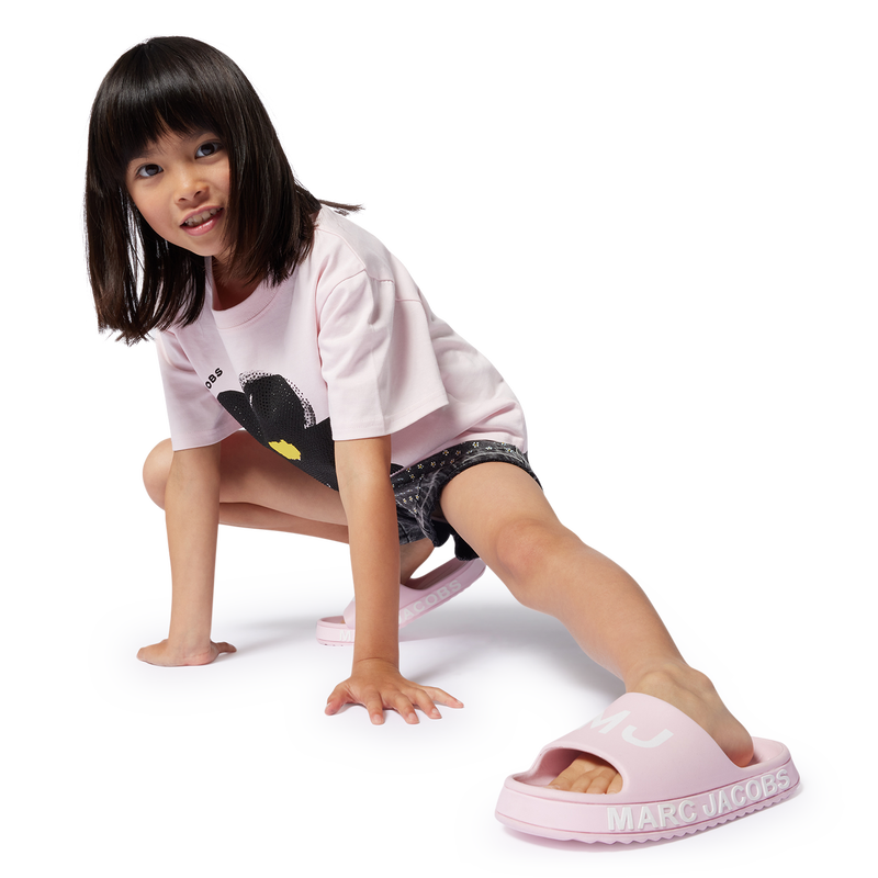 Denim shorts with diamant&eacute;s MARC JACOBS 
                        GIRL