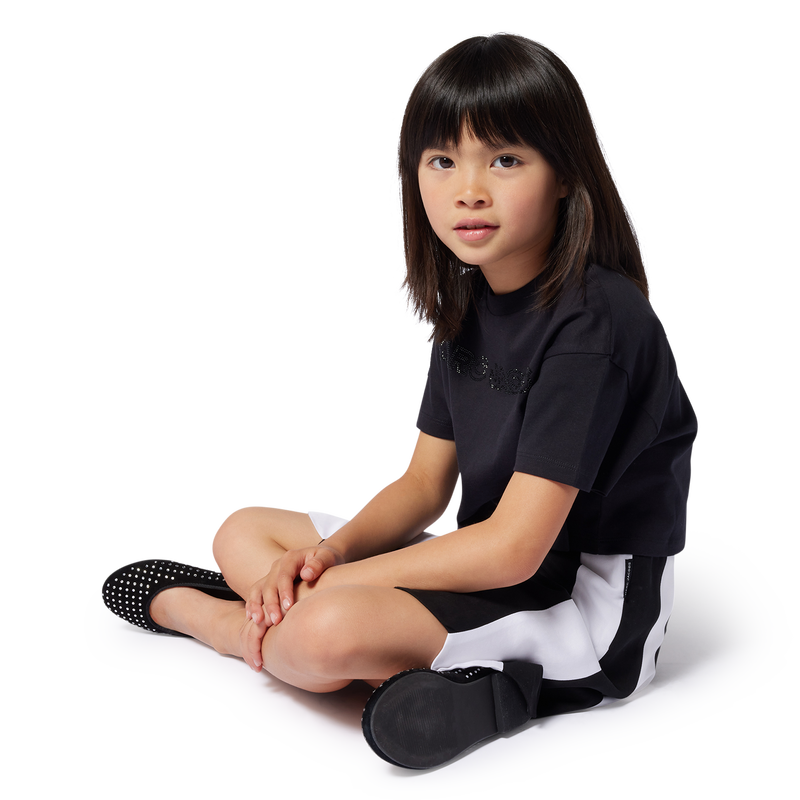 Cropped T-shirt with diamantés MARC JACOBS 
                    GIRL
