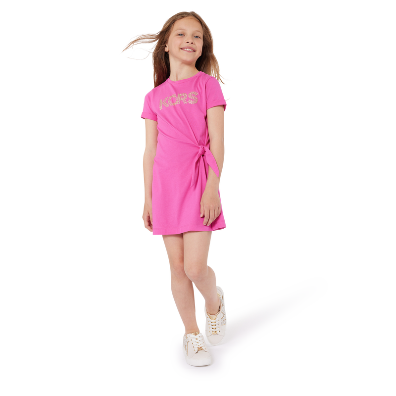 Short-Sleeved Knotted Dress MICHAEL KORS 
                    GIRL