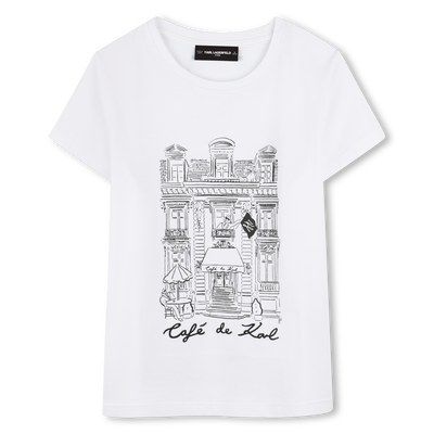 T-shirt with print KARL LAGERFELD KIDS GIRL