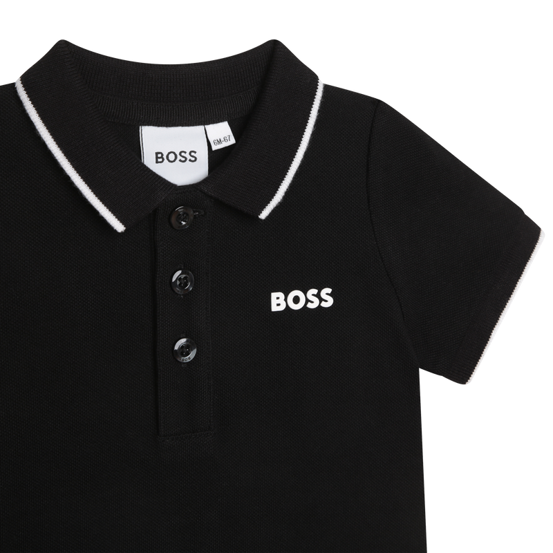 Short-sleeved cotton polo BOSS 
                    BOY