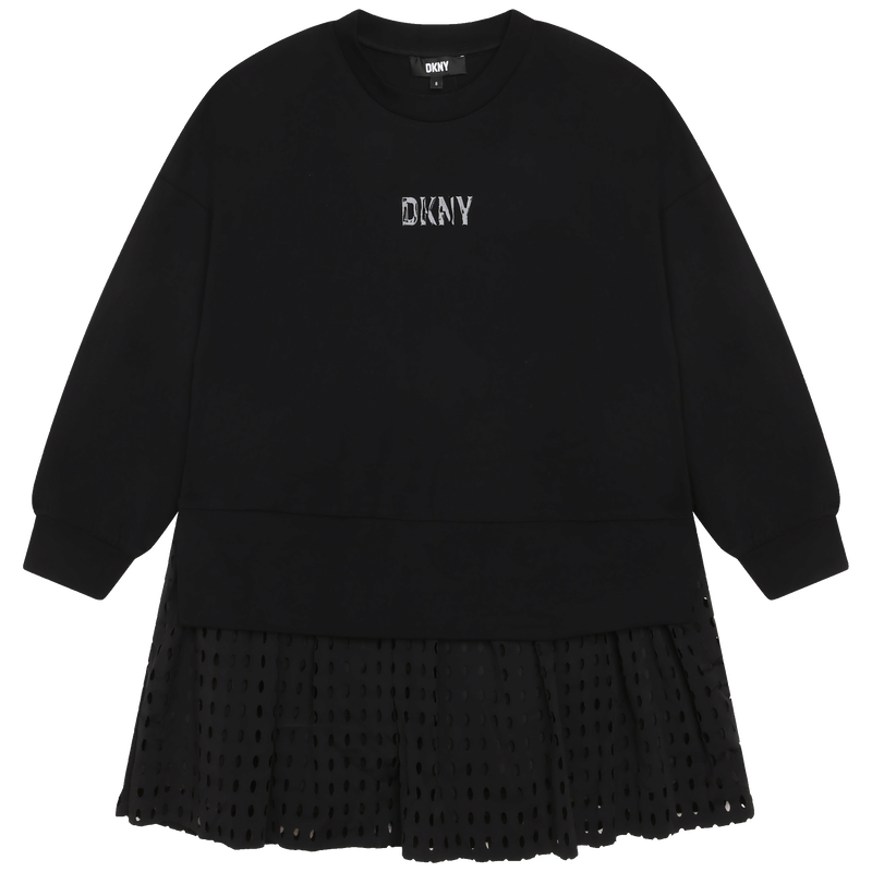 Layered bi material dress