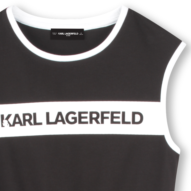 Sleeveless dress with pockets KARL LAGERFELD KIDS 
                        GIRL